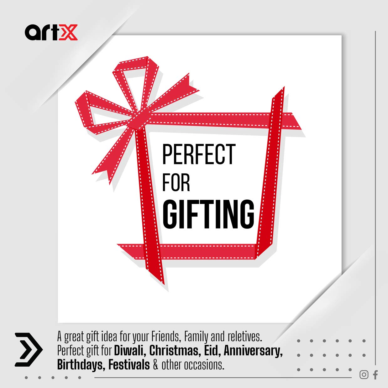 Artx Paper Motivational Quotes Wall Frame Art Painting, Framed Paintings For Home Office Decor 19 X 19 Inches, 9.5 X 9.5 Each, M